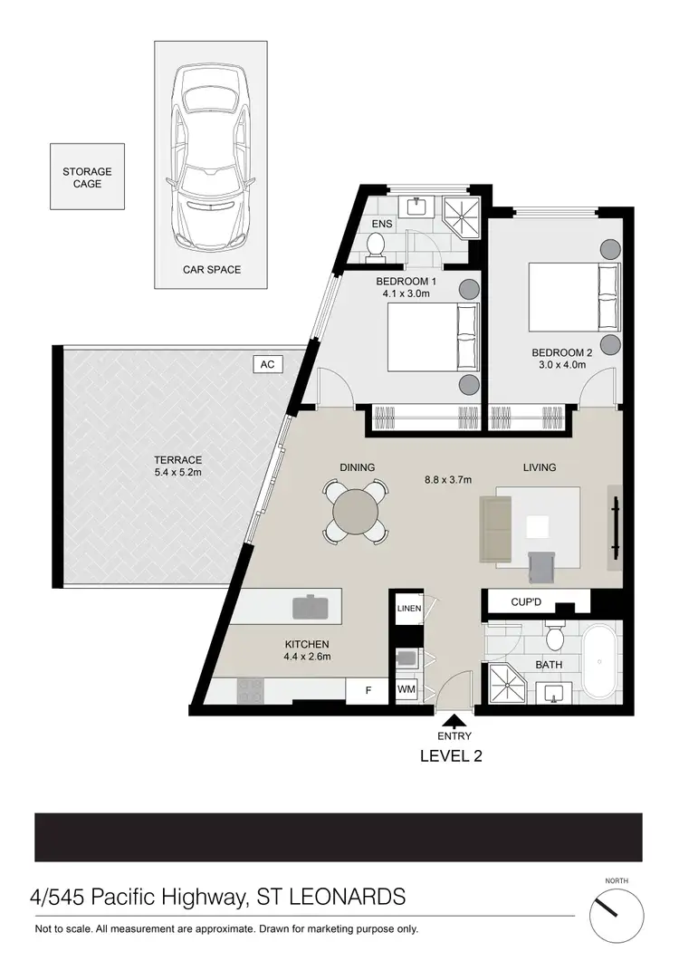 Floorplan of Homely apartment listing, 4/545-553 Pacific Highway, St Leonards NSW 2065