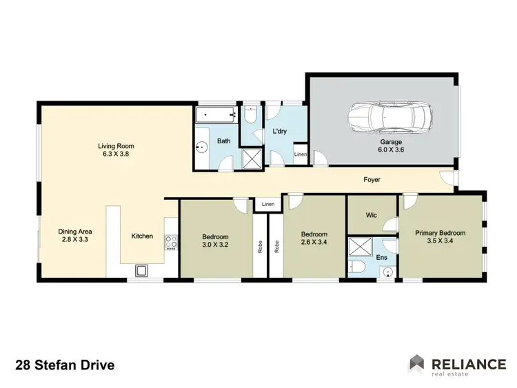Floorplan of Homely house listing, 28 Stefan Drive, Harkness VIC 3337