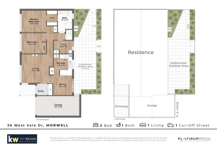 Floorplan of Homely unit listing, 36 West Vale Drive, Morwell VIC 3840