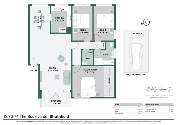 Floorplan of Homely unit listing, 13/70-74 The Boulevarde, Strathfield NSW 2135