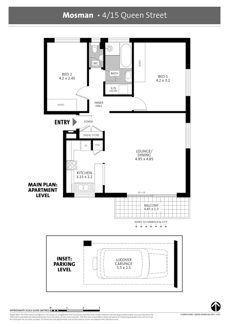 Floorplan of Homely apartment listing, 4/15 Queen Street, Mosman NSW 2088