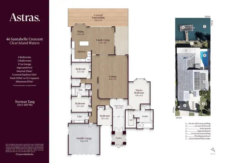 Floorplan of Homely house listing, 46 Santabelle Crescent, Clear Island Waters QLD 4226