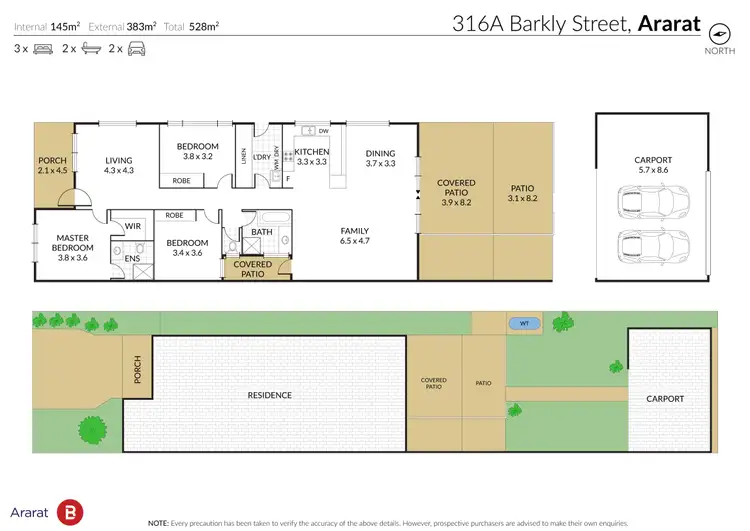 Floorplan of Homely house listing, 316A Barkly Street, Ararat VIC 3377