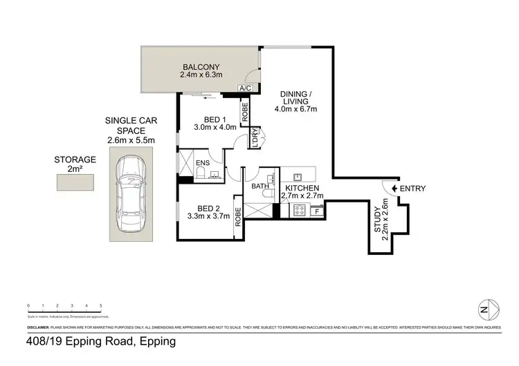 Floorplan of Homely apartment listing, 408/19 Epping Road, Epping NSW 2121
