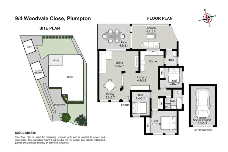 Floorplan of Homely villa listing, 9/4 Woodvale Close, Plumpton NSW 2761