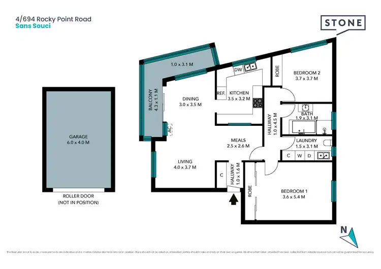 Floorplan of Homely unit listing, 4/694 Rocky Point (Rear lane access - Doon Dr) Road, Sans Souci NSW 2219