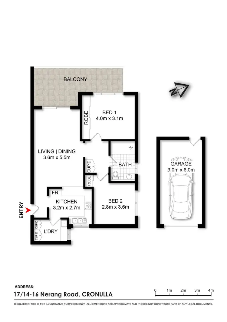 Floorplan of Homely apartment listing, 17/14-16 Nerang Road, Cronulla NSW 2230