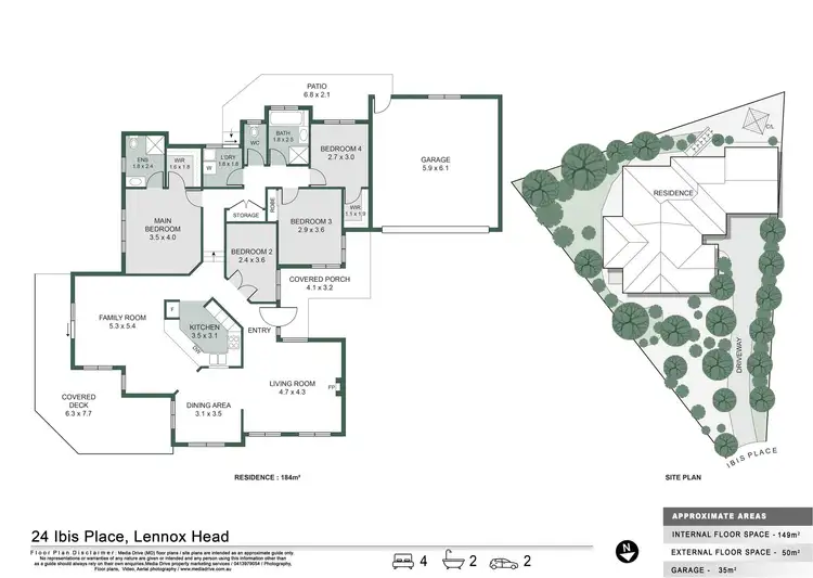 Floorplan of Homely house listing, 24 Ibis Place, Lennox Head NSW 2478