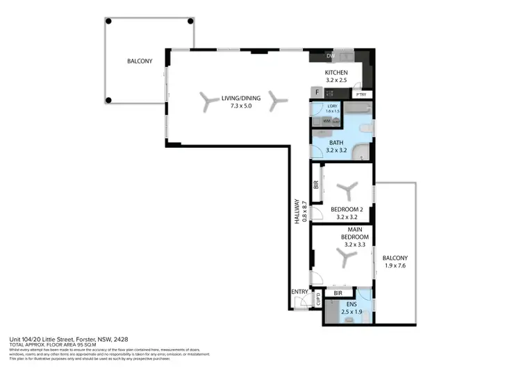 Floorplan of Homely unit listing, 104/20-22 Little Street, Forster NSW 2428