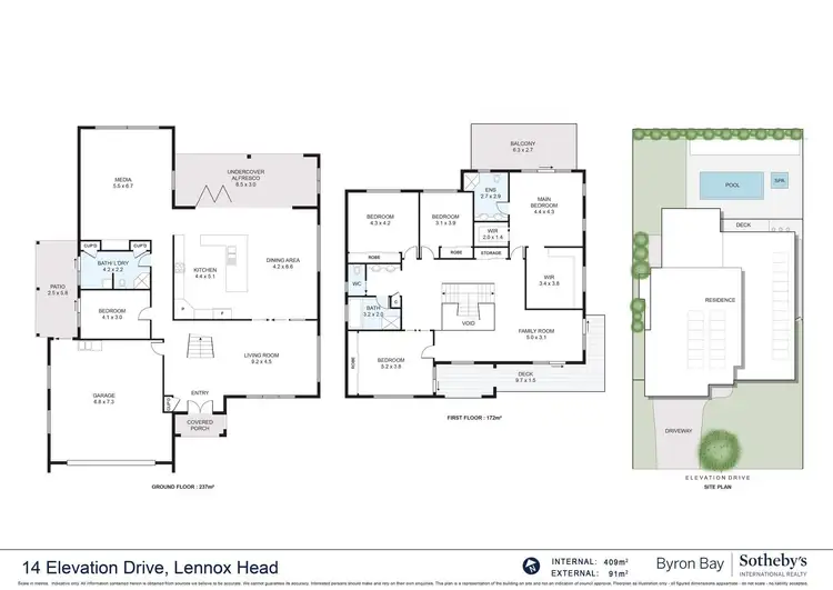Floorplan of Homely house listing, 14 Elevation Drive, Lennox Head NSW 2478