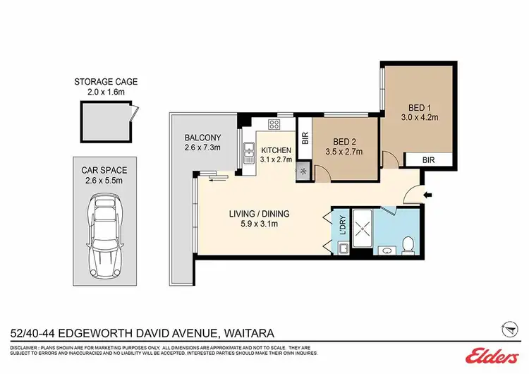 Floorplan of Homely apartment listing, 52/40-44 Edgeworth David Avenue, Waitara NSW 2077