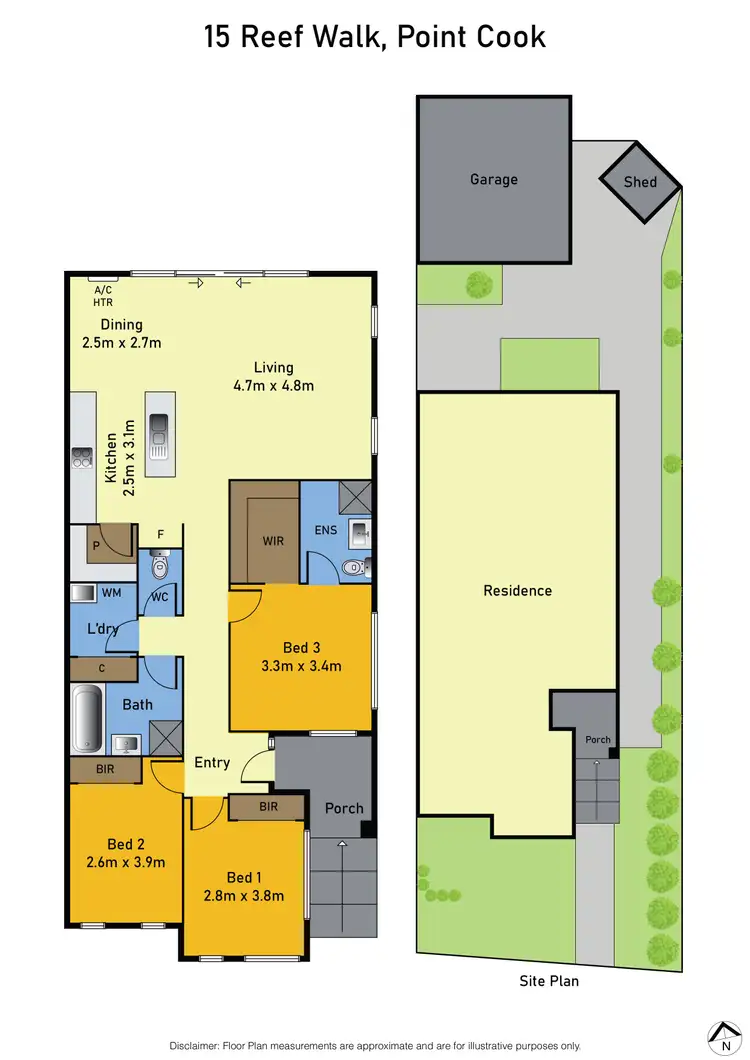 Floorplan of Homely house listing, 15 Reef Walk, Point Cook VIC 3030