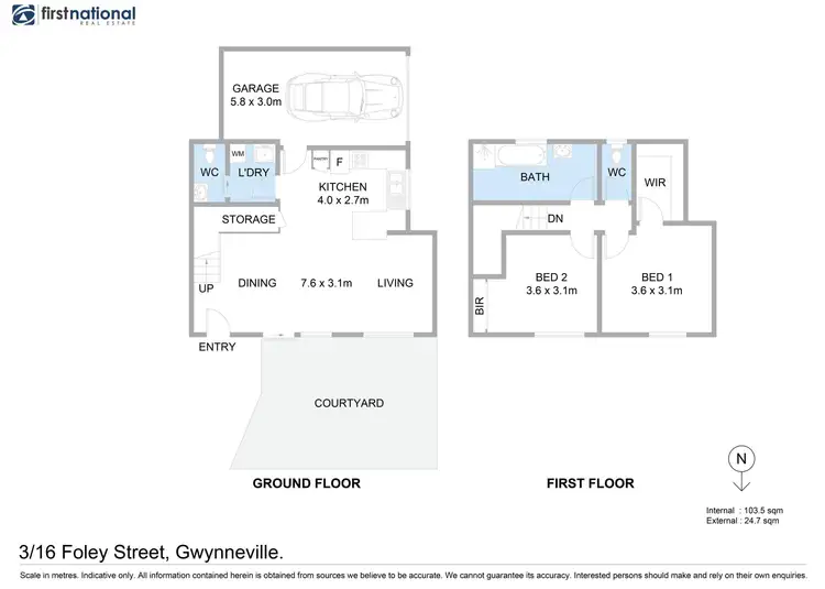 Floorplan of Homely townhouse listing, 3/16 Foley Street, Gwynneville NSW 2500
