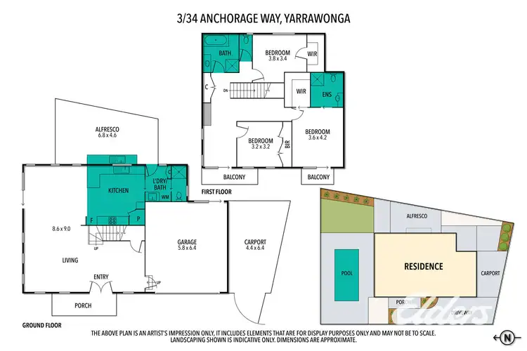 Floorplan of Homely unit listing, 3/34 Anchorage Way, Yarrawonga VIC 3730