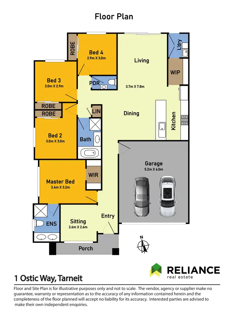 Floorplan of Homely house listing, 1 Ostic Way, Tarneit VIC 3029