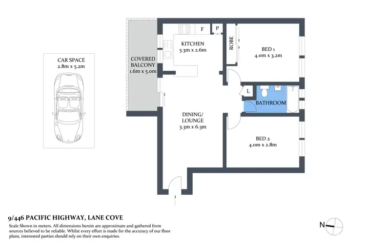 Floorplan of Homely apartment listing, 9/446 Pacific Highway, Lane Cove North NSW 2066