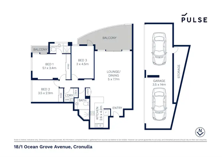 Floorplan of Homely apartment listing, 18/1 Ocean Grove Avenue, Cronulla NSW 2230