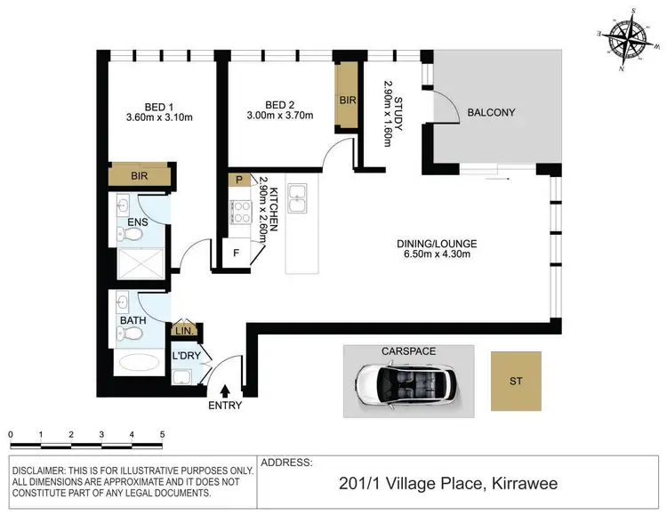 Floorplan of Homely apartment listing, 201/1 Village Place, Kirrawee NSW 2232