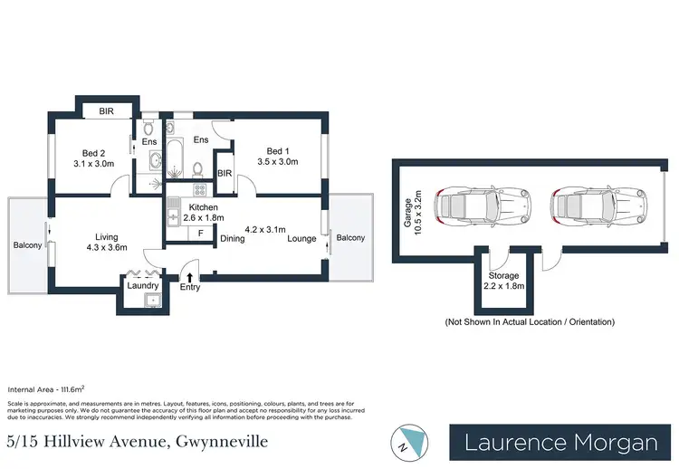Floorplan of Homely unit listing, 5/15 Hillview Avenue, Gwynneville NSW 2500