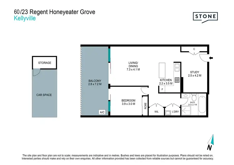 Floorplan of Homely apartment listing, 60/23 Regent Honeyeater Grove, North Kellyville NSW 2155