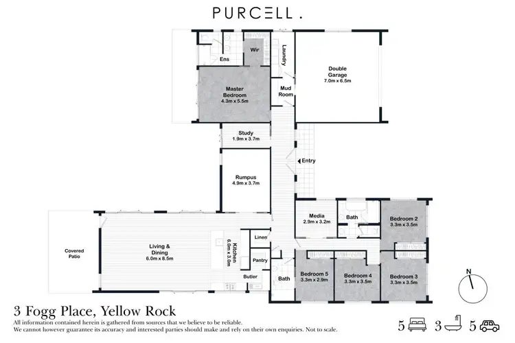 Floorplan of Homely house listing, 3 Fogg Place, Yellow Rock NSW 2777