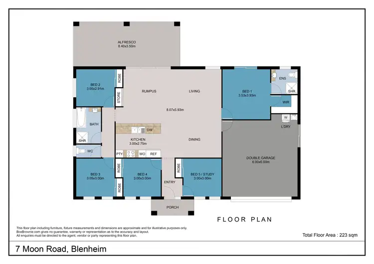 Floorplan of Homely house listing, 7 Moon Road, Blenheim QLD 4341