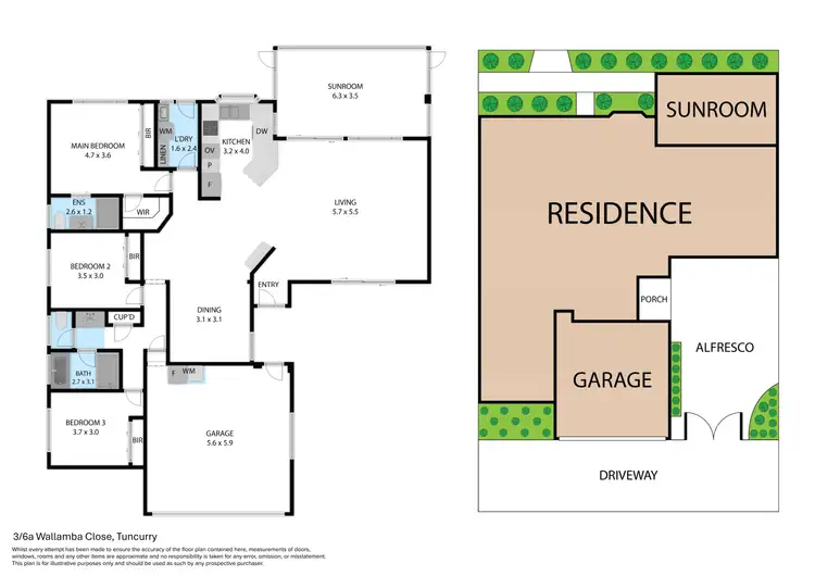Floorplan of Homely villa listing, 3/6a Wallamba Close, Tuncurry NSW 2428