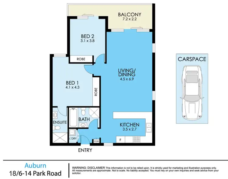 Floorplan of Homely unit listing, 18/6-14 Park Road, Auburn NSW 2144