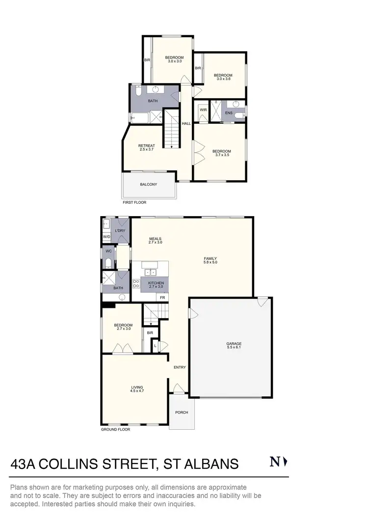 Floorplan of Homely house listing, 43A Collins Street, St Albans VIC 3021