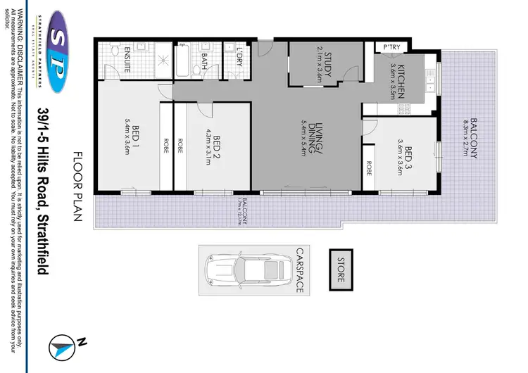 Floorplan of Homely apartment listing, 39/1-5 Hilts Road, Strathfield NSW 2135