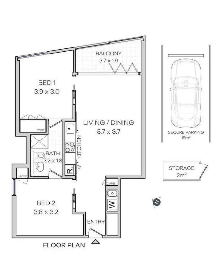Floorplan of Homely apartment listing, 1607/3 Carlton Street, Chippendale NSW 2008