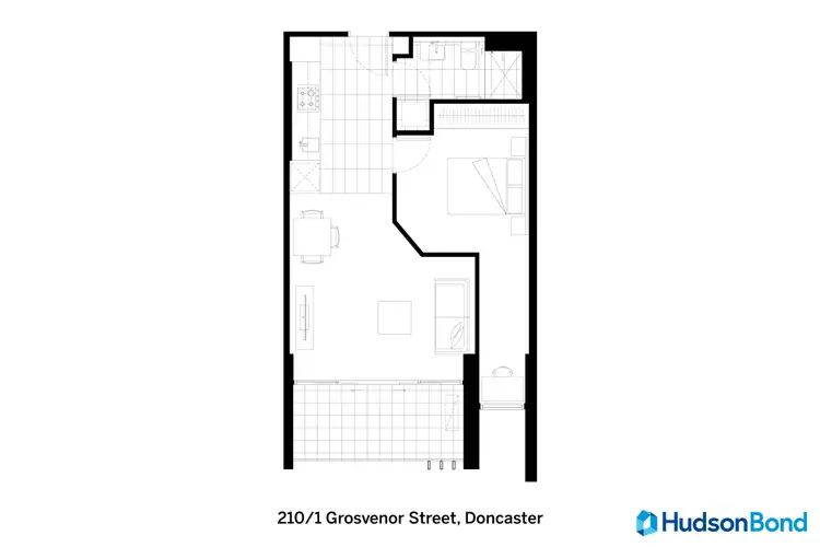 Floorplan of Homely apartment listing, 210/1 Grosvenor Street, Doncaster VIC 3108