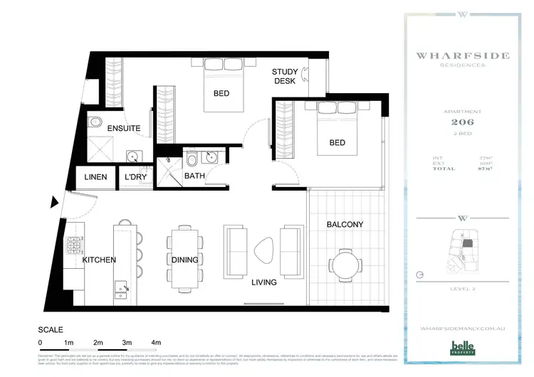 Floorplan of Homely apartment listing, 206/2 West Promenade, Manly NSW 2095