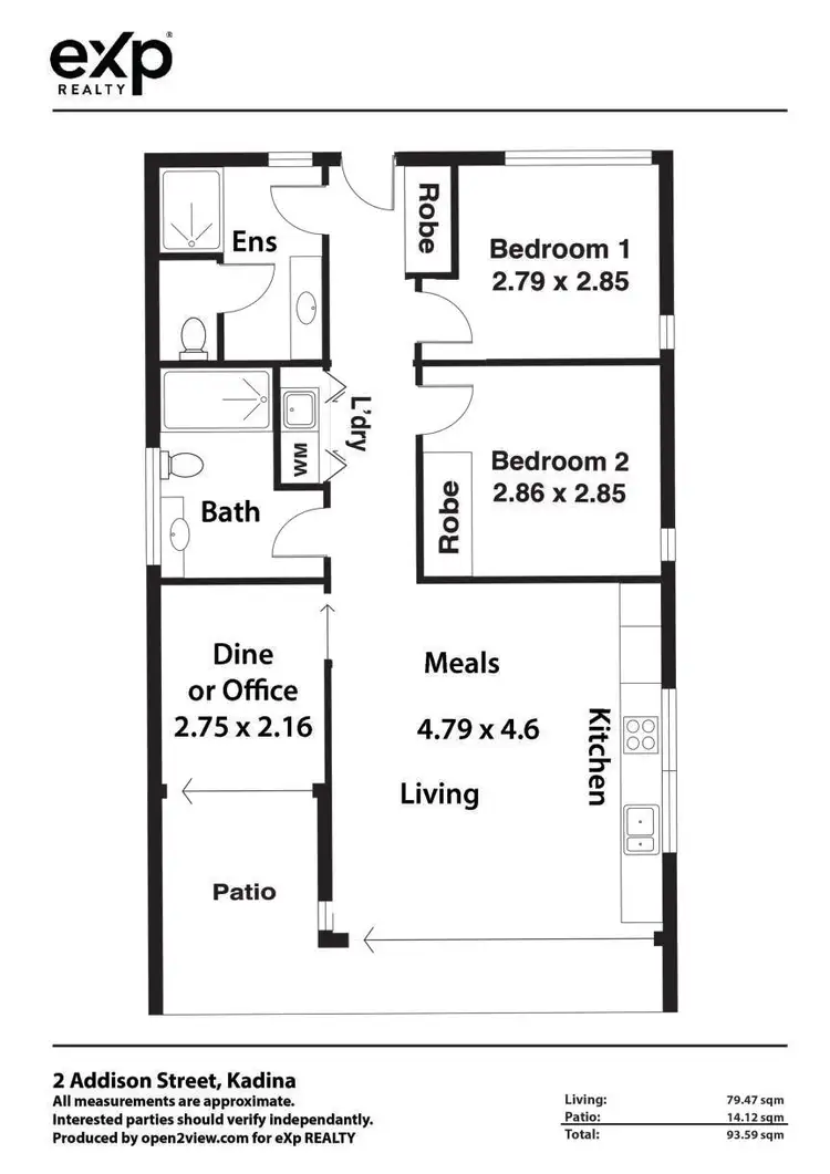 Floorplan of Homely house listing, 2 Addison Street, Kadina SA 5554