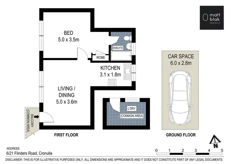 Floorplan of Homely unit listing, 6/21 Flinders Road, Cronulla NSW 2230