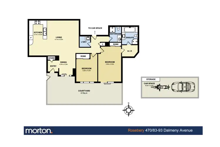 Floorplan of Homely apartment listing, 470/83-93 Dalmeny Avenue, Rosebery NSW 2018