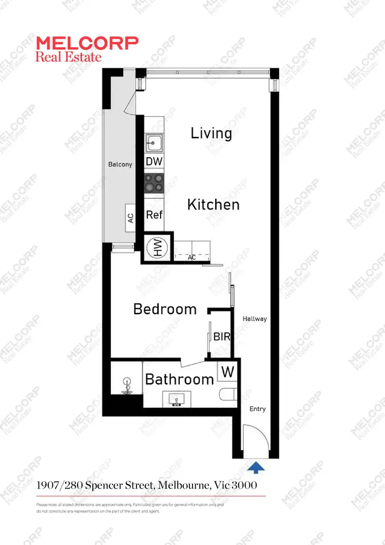 Floorplan of Homely apartment listing, 1907/280 Spencer Street, Melbourne VIC 3000