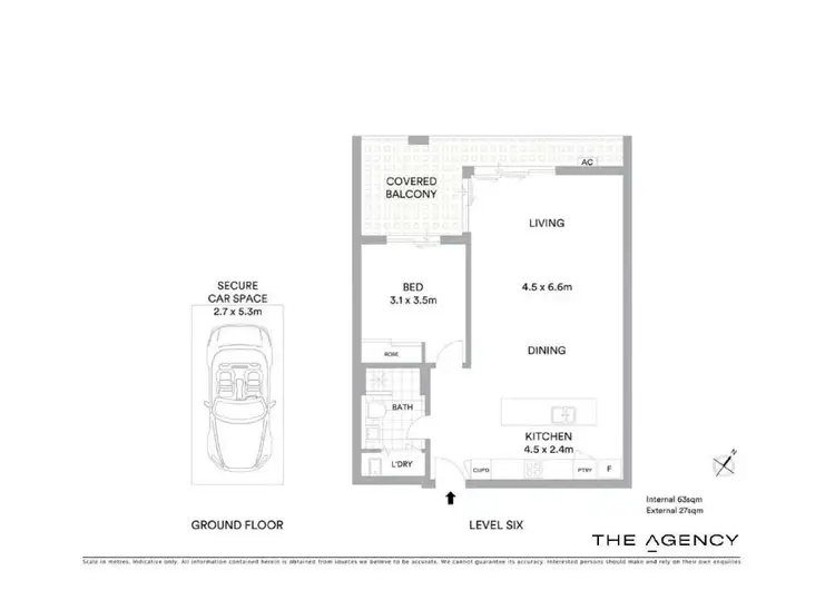 Floorplan of Homely apartment listing, Level 6/603/161 Victoria Road, Gladesville NSW 2111