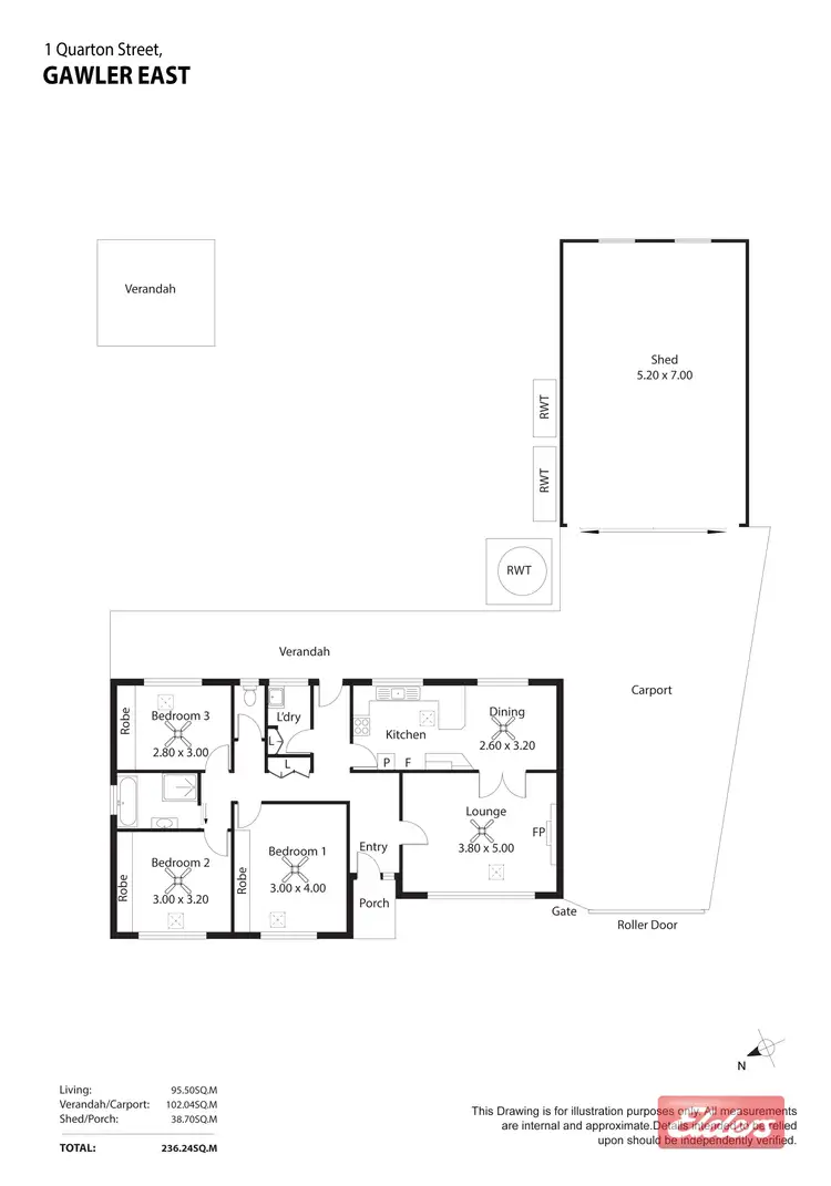 Floorplan of Homely house listing, 1 Quarton Street, Gawler East SA 5118