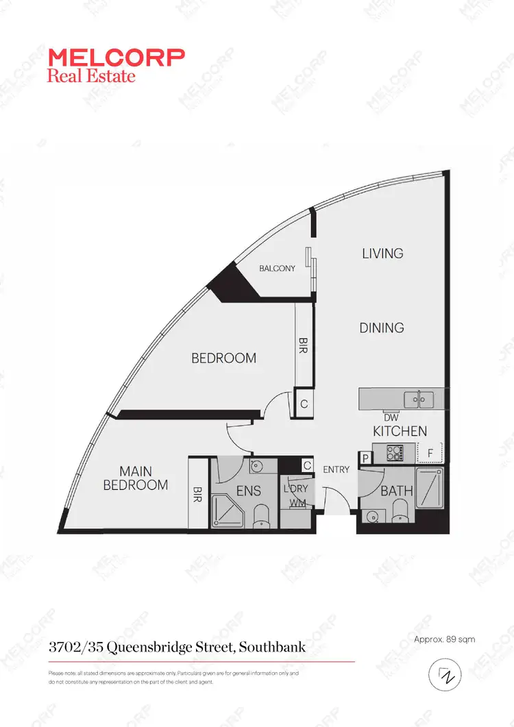 Floorplan of Homely apartment listing, 3702/35 Queensbridge Street, Southbank VIC 3006