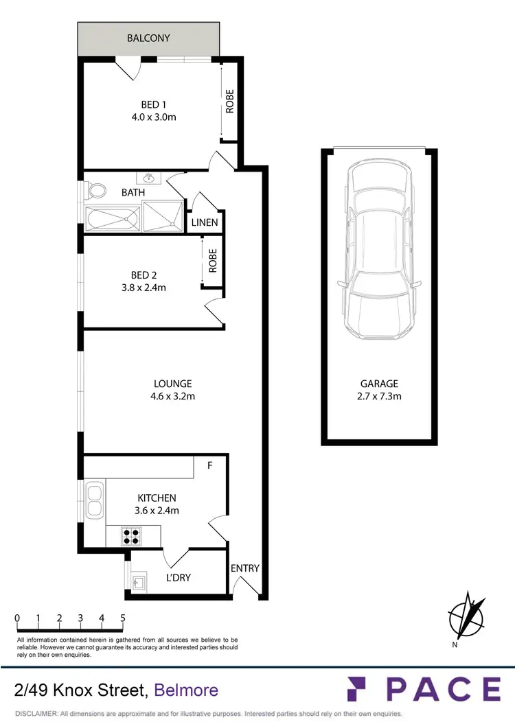 Floorplan of Homely apartment listing, 2/49 Knox Street, Belmore NSW 2192