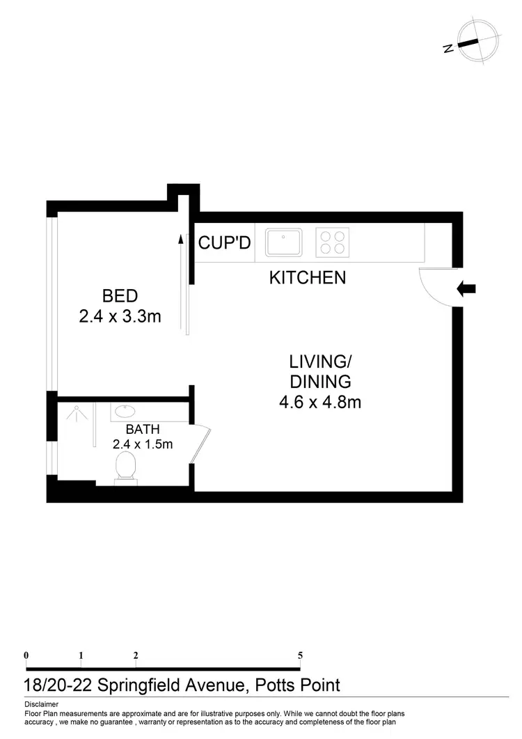 Floorplan of Homely apartment listing, 18/20-22 Springfield Avenue, Potts Point NSW 2011