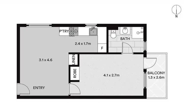 Floorplan of Homely apartment listing, 1/1 Fabos Place, Croydon Park NSW 2133