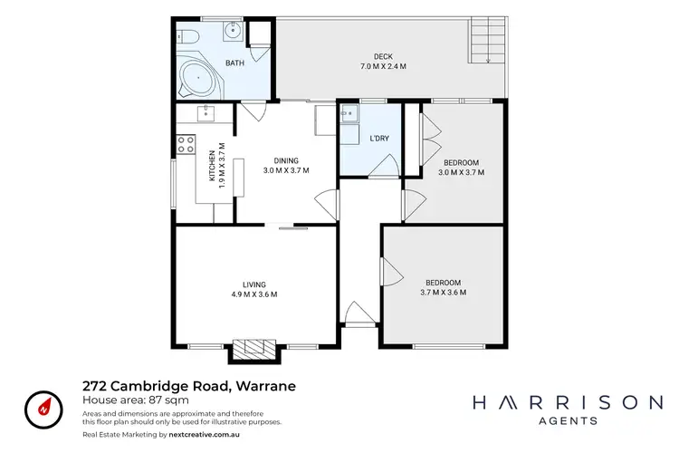 Floorplan of Homely unit listing, 1/272 Cambridge Road, Warrane TAS 7018