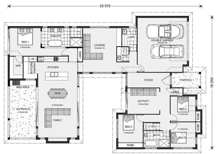 Floorplan of Homely house listing, 21 Bedarra Crescent, Burpengary East QLD 4505