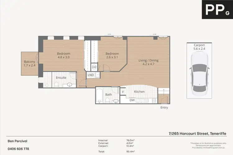 Floorplan of Homely apartment listing, 7/265 Harcourt Street, Teneriffe QLD 4005