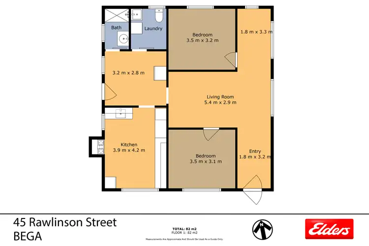 Floorplan of Homely house listing, 45 Rawlinson Street, Bega NSW 2550