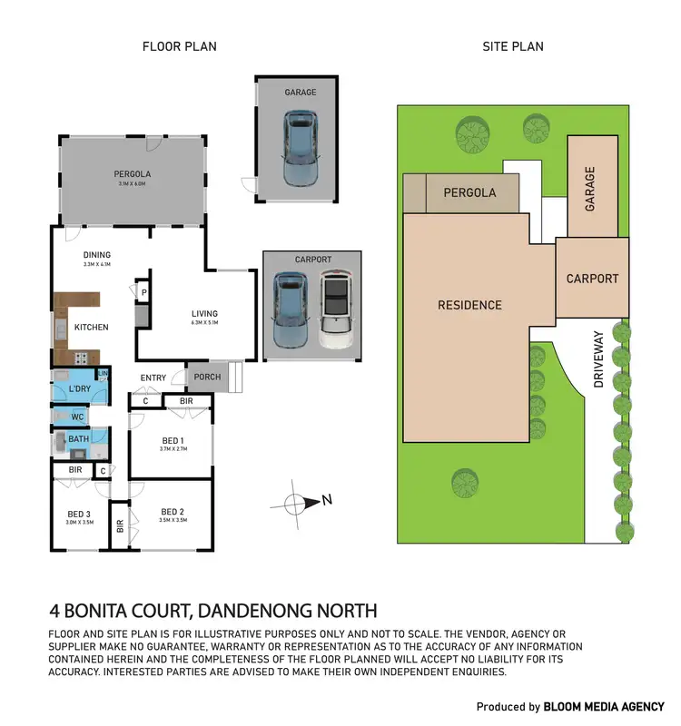 Floorplan of Homely house listing, 4 Bonita Court, Dandenong North VIC 3175