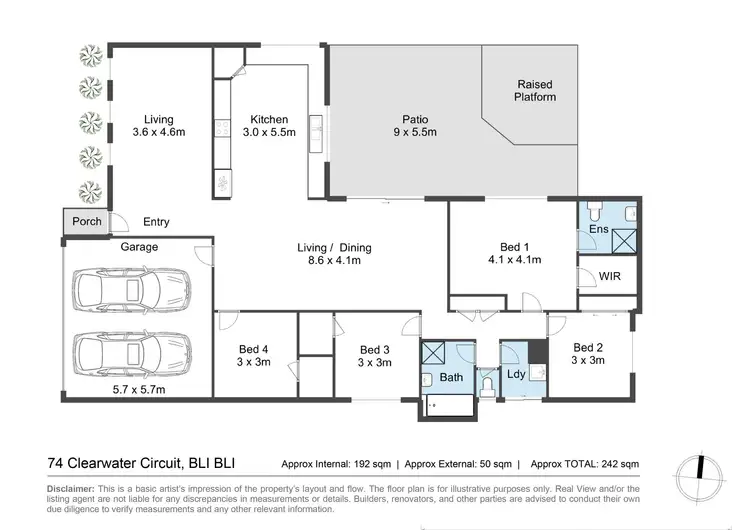 Floorplan of Homely house listing, 74 Clearwater Circuit, Bli Bli QLD 4560