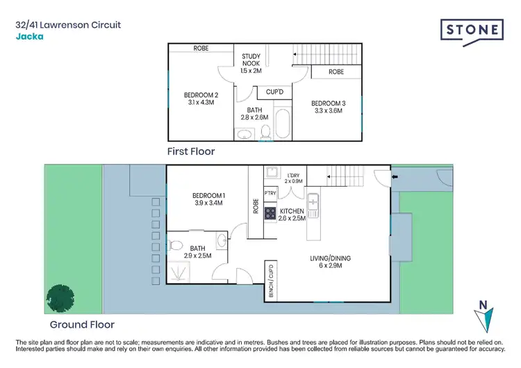 Floorplan of Homely townhouse listing, 32/41 Lawrenson Circuit, Jacka ACT 2914